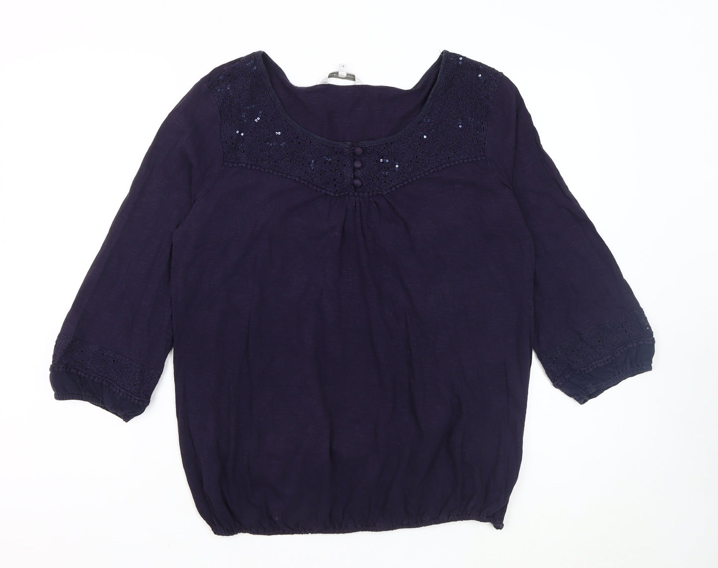 Womens UK Size 14 Rocha John Rocha Blue Basic Blouse
