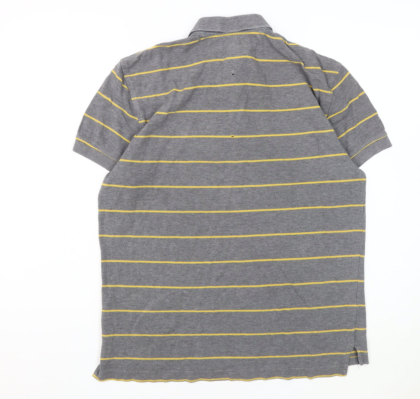 Tommy Hilfiger Men's Grey Striped Polo M