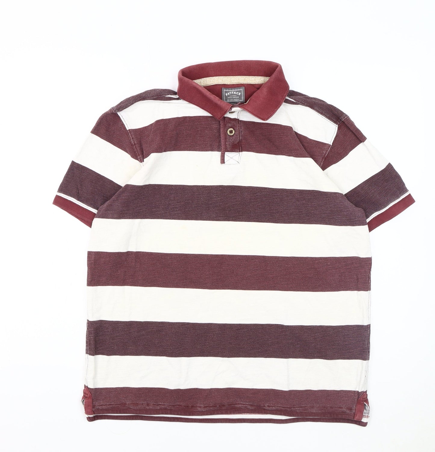 FatFace Men's M Multicoloured Striped Polo Shirt