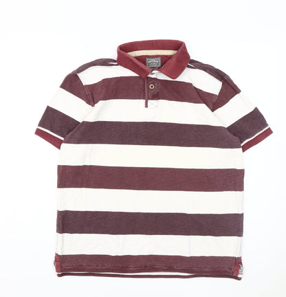 FatFace Men's M Multicoloured Striped Polo Shirt