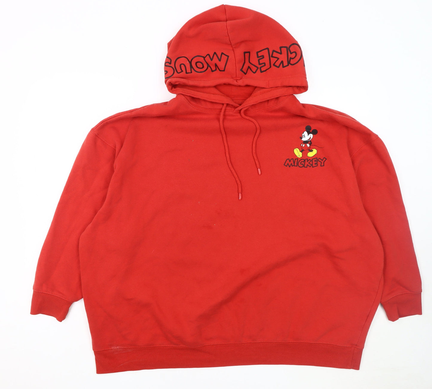 Mickey Mouse Unisex Red Pullover Hoodie XL
