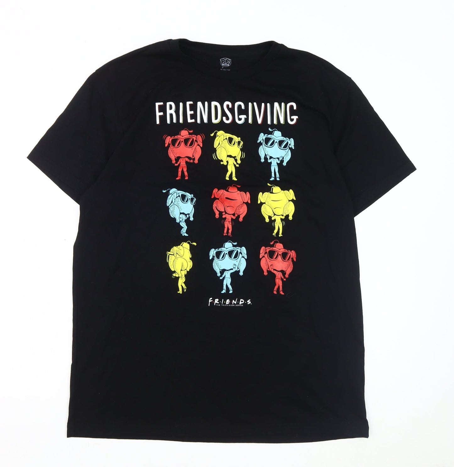 Mens UK Size XL Friends Black  T-Shirt