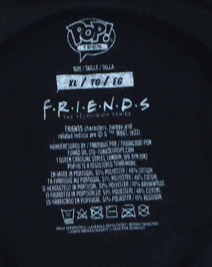Mens UK Size XL Friends Black  T-Shirt
