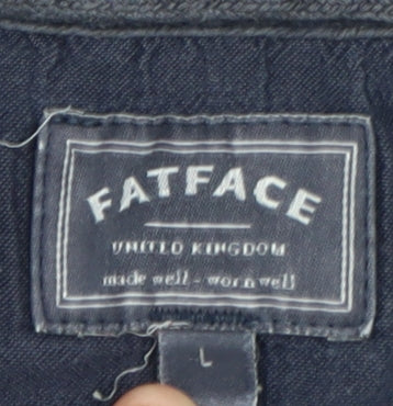 FatFace Men's Blue Floral Polo Shirt Size L