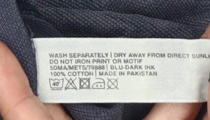 FatFace Men's Blue Floral Polo Shirt Size L