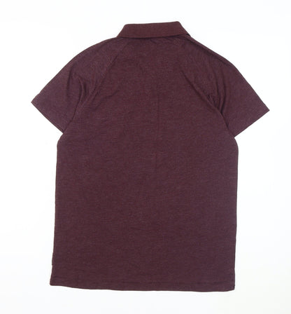 FCUK Men's Red Polo Shirt, M, Cotton Blend, Logo Accent