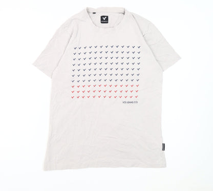 VOI Jeans Co. Men's Grey T-Shirt, Medium