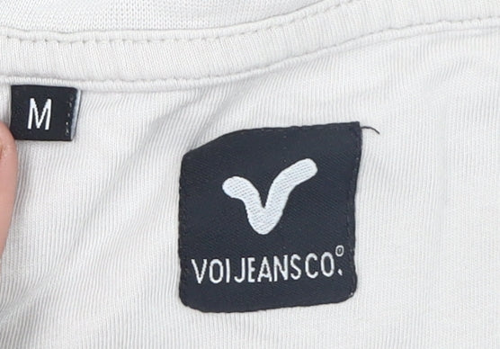 VOI Jeans Co. Men's Grey T-Shirt, Medium
