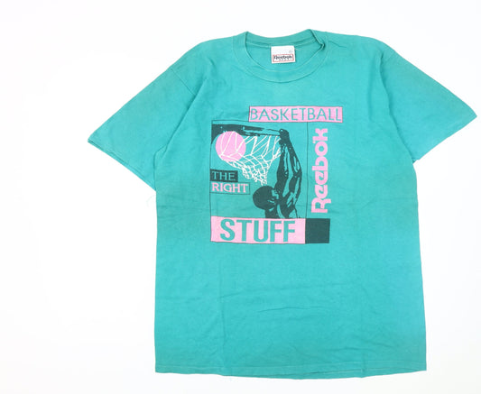 Reebok Sport Men's XL Green Graphic T-Shirt
