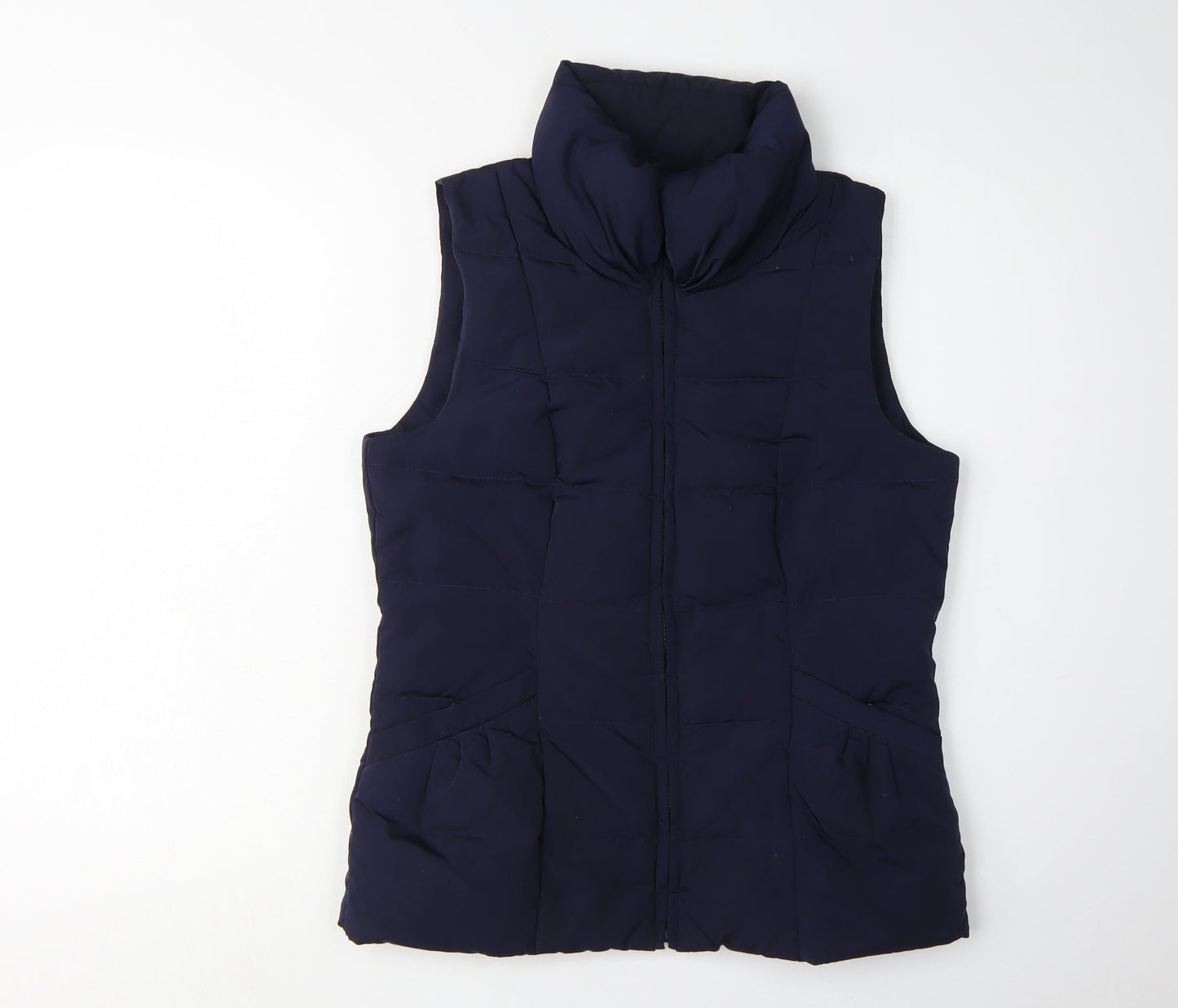 Monsoon Women's Blue Waistcoat - Size S, Puffer Style
