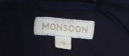 Monsoon Women's Blue Waistcoat - Size S, Puffer Style