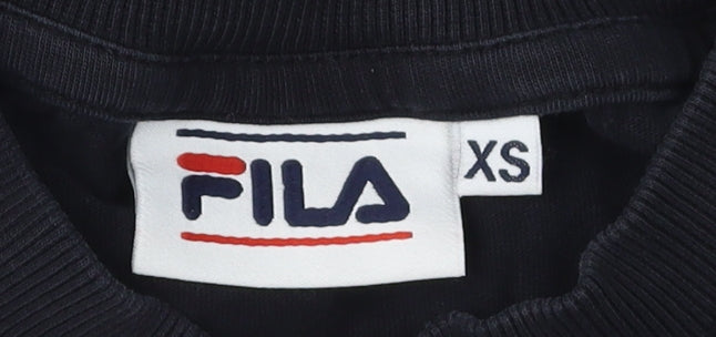 Fila Women's Black XS Basic T-Shirt with Rhinestones