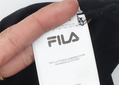 Fila Women's Black XS Basic T-Shirt with Rhinestones