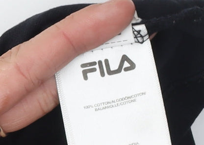 Fila Women's Black XS Basic T-Shirt with Rhinestones