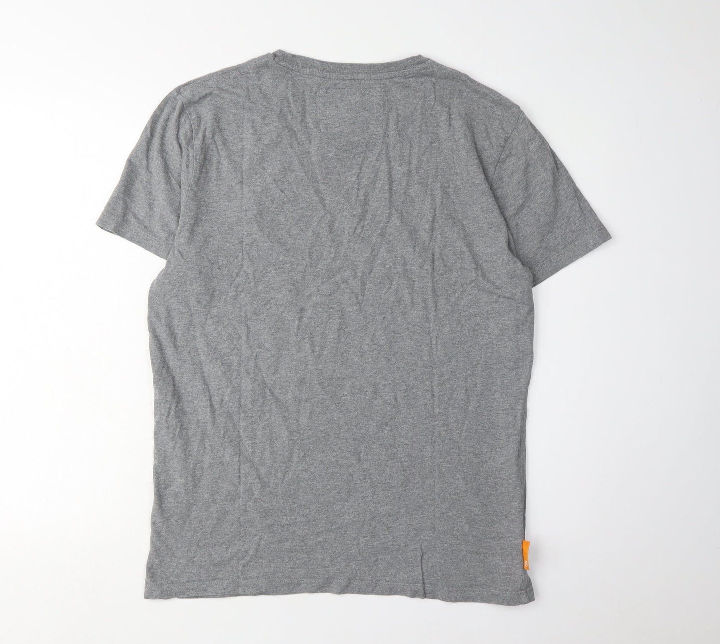 Superdry Men's Grey Cotton T-Shirt, L, Crew Neck