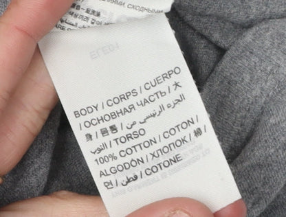 Superdry Men's Grey Cotton T-Shirt, L, Crew Neck