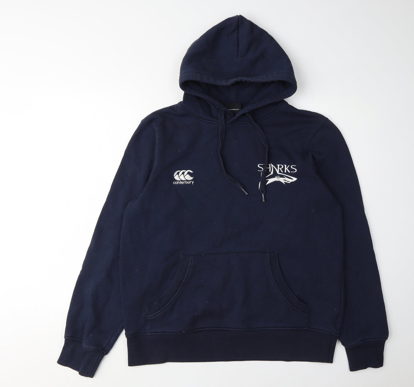 Mens UK Size M Canterbury Blue Pullover Hoodie