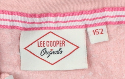 Lee Cooper Girls Pink Full Zip Hoodie - Size 24