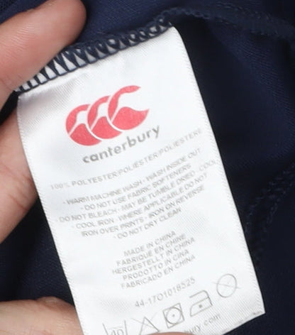 Canterbury Men's Blue Rugby T-Shirt M Jersey Sports