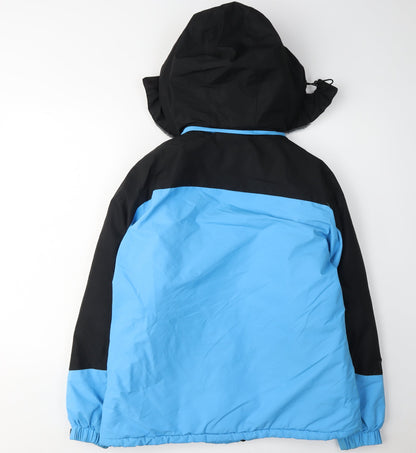 Outdoor Boys Blue & Black Puffer Jacket with Hood - Size L