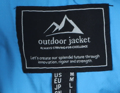 Outdoor Boys Blue & Black Puffer Jacket with Hood - Size L