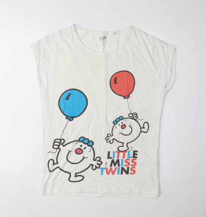 Womens UK Size L Uniqlo White Basic T-Shirt