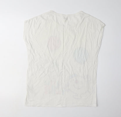 Womens UK Size L Uniqlo White Basic T-Shirt