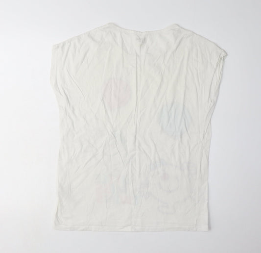 Womens UK Size L Uniqlo White Basic T-Shirt