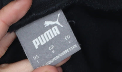 Puma Men's Black Joggers, Size L, Casual Comfort