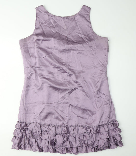 Monsoon Women's Purple Silk Sheath Dress Size 18