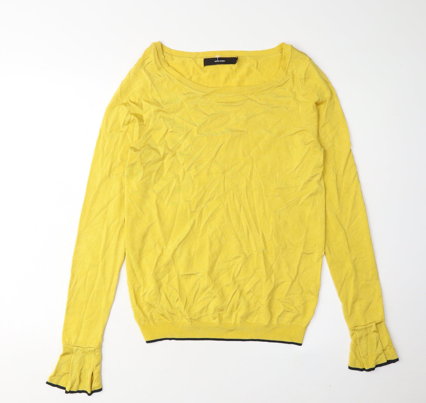 Womens UK Size M VERO MODA Yellow Pullover Jumper