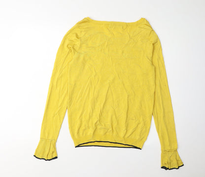 Womens UK Size M VERO MODA Yellow Pullover Jumper