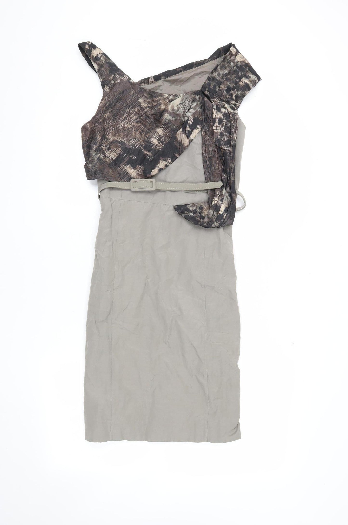 Ella Boo Women's Grey Asymmetric Dress Size 8