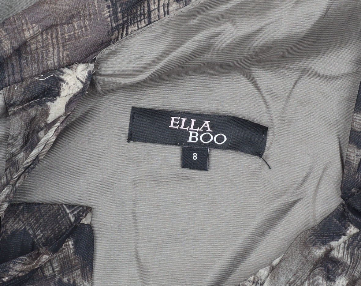 Ella Boo Women's Grey Asymmetric Dress Size 8