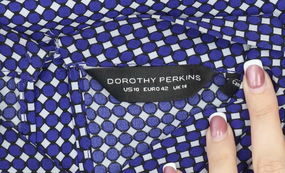 Womens UK Size 14 Dorothy Perkins Blue Camisole Blouse
