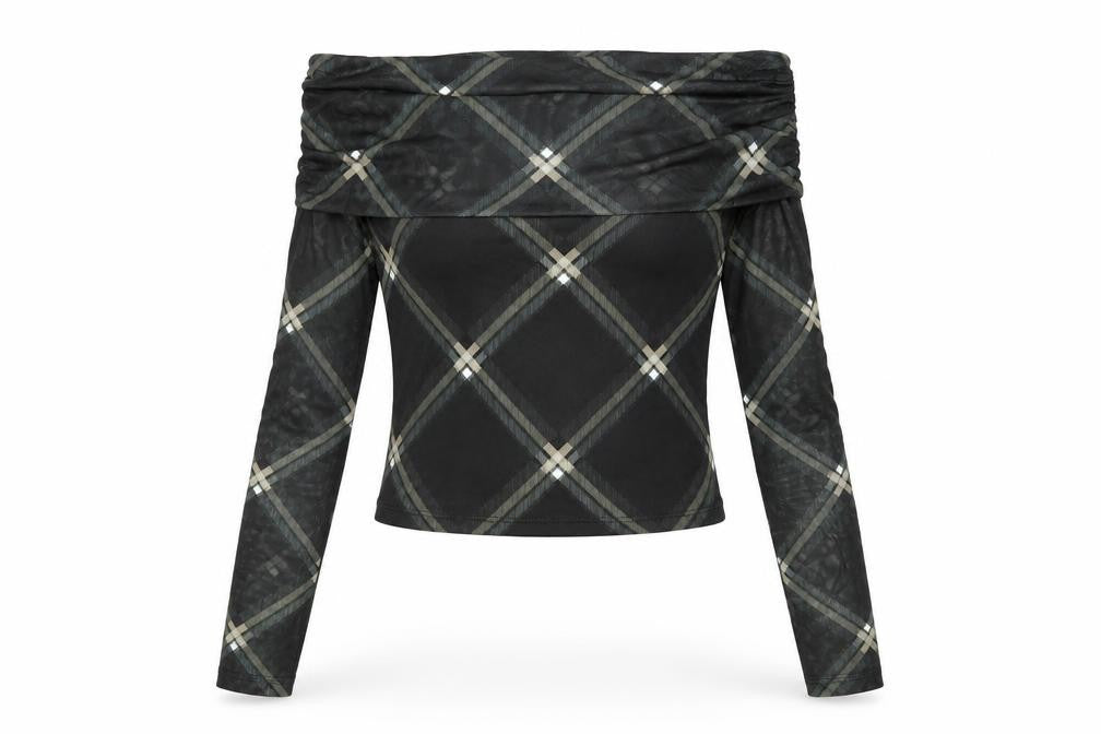 Womens UK Size S ASOS DESIGN Black Cropped Blouse