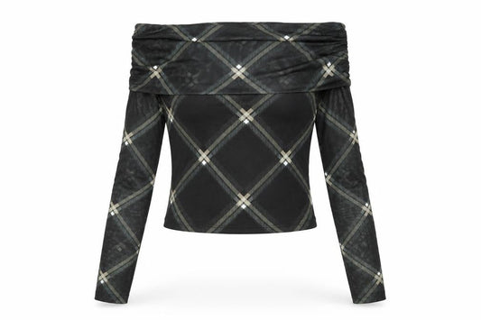 Womens UK Size S ASOS DESIGN Black Cropped Blouse
