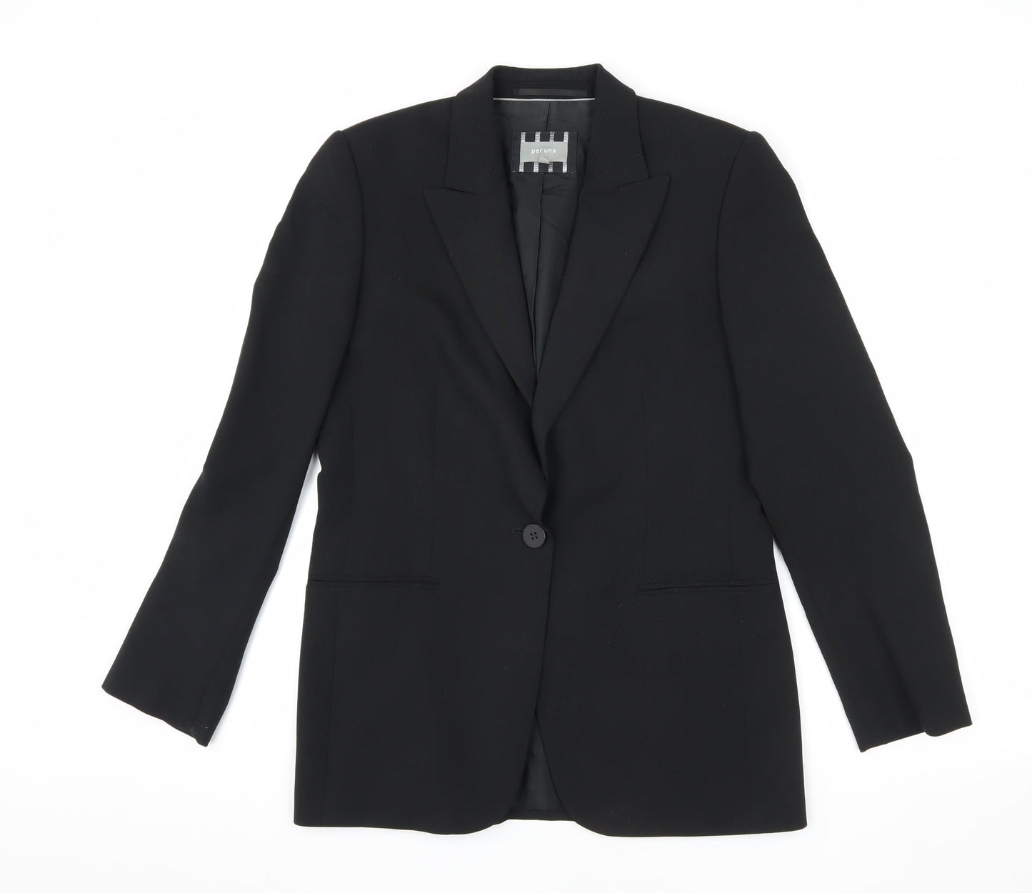 Per Una Women's Black Blazer Size 12 Business Chic