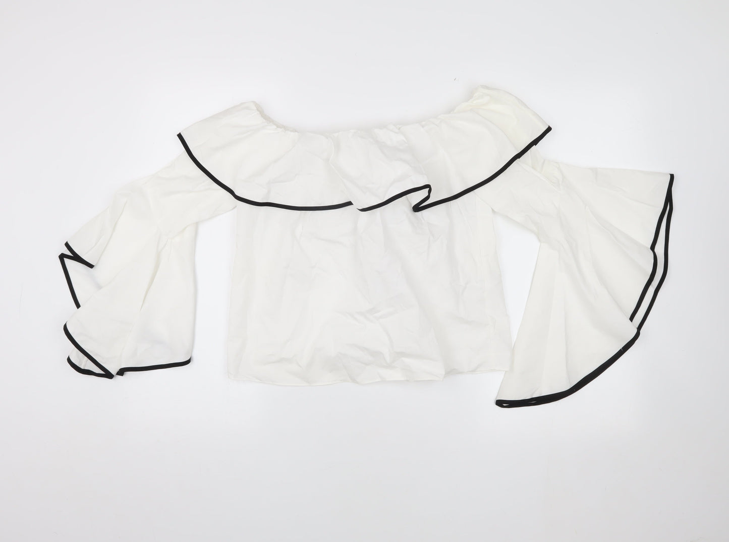 Womens UK Size S Zara White Basic Blouse