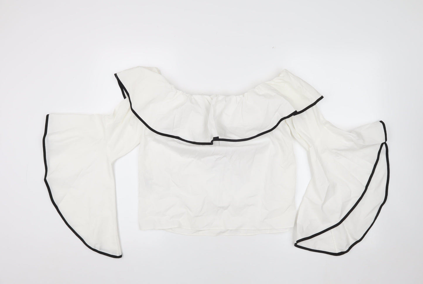 Womens UK Size S Zara White Basic Blouse