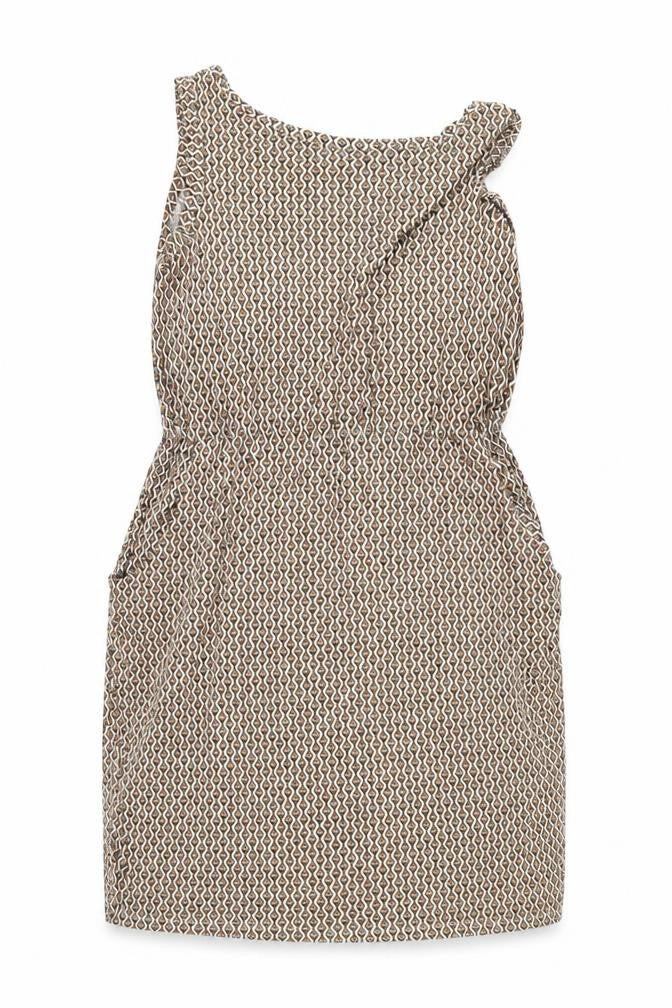 Marks and Spencer Brown Geometric Petite A-Line Dress