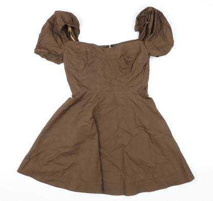 Bardot Women's Brown A-Line Short Dress