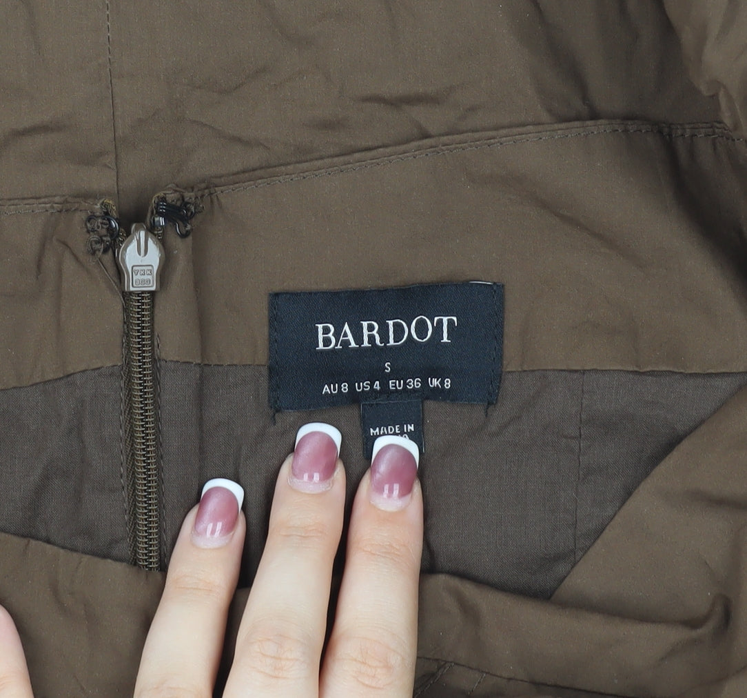 Bardot Women's Brown A-Line Short Dress