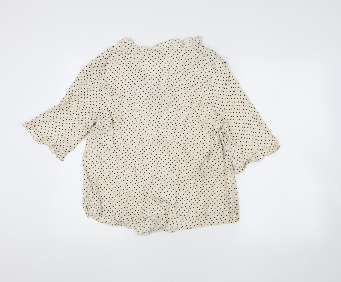 Womens UK Size 8 Marks and Spencer Beige Basic Blouse