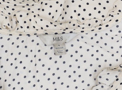 Womens UK Size 8 Marks and Spencer Beige Basic Blouse
