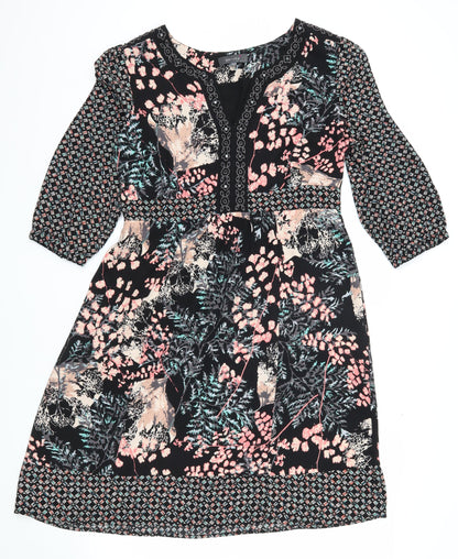 M&S Women's Multicoloured Floral Dress, Size 12