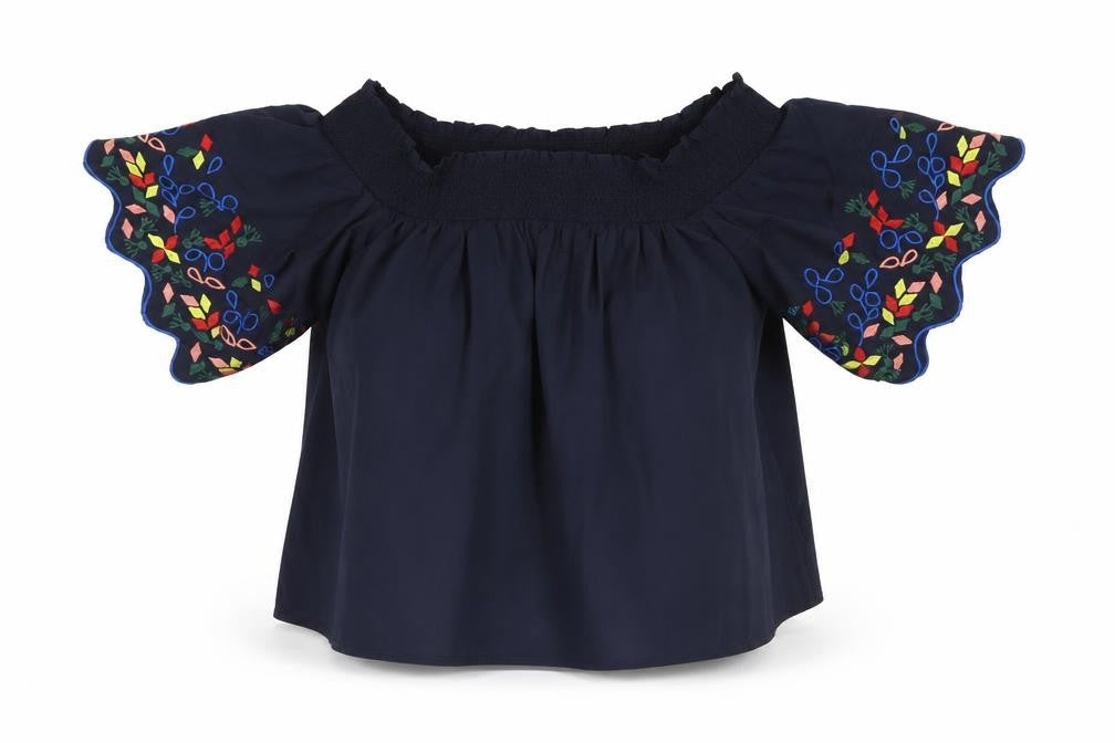 Womens UK Size 14 Marks and Spencer Blue Basic Blouse