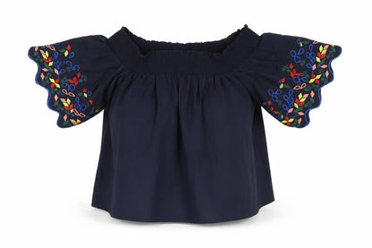 Womens UK Size 14 Marks and Spencer Blue Basic Blouse