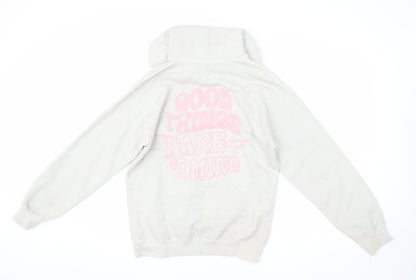 Girl Knows All Women's White XS Pullover Hoodie