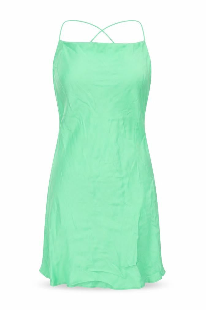 Zara Women's Green Slip Dress, Size S